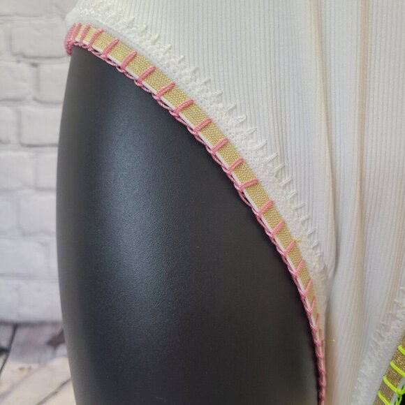 Ferrarini x PQ PQ Crochet-Trim One-Piece Swimsuit- White - Picture 2 of 9